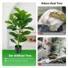 2-Pack Artificial Fiddle Leaf Fig Tree - Green