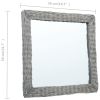 Mirror 19.7"x19.7" Wicker - Brown