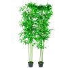 Set of 2 Bamboo Artificial Home Decor 74.8" - Green