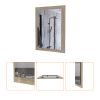 Devoux Rectangular Bathroom Mirror Light Pine - as Pic