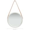 Wall Mirror with Strap 15.7" Silver - Silver