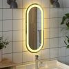 LED Bathroom Mirror 23.6"x9.8" Oval - Transparent