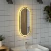 LED Bathroom Mirror 31.5"x13.8" Oval - Transparent