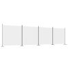 4-Panel Room Divider White 274.8"x70.9" Fabric - White