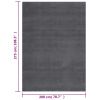 Shaggy Rug Anthracite 7'x9' Polyester - Anthracite