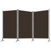 3-Panel Room Divider Brown 102.4"x70.9" - Brown