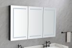 60in. W x 36 in. H LED Large Rectangular Aluminum Alloy Surface Mount Medicine Cabinet with Mirror - as Pic