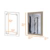 Devoux Rectangular Bathroom Mirror Light Pine - as Pic