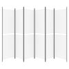 6-Panel Room Divider White 118.1"x78.7" Fabric - White