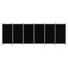 6-Panel Room Divider Black 204.7"x70.9" Fabric - Black