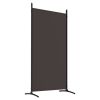 4-Panel Room Divider Brown 136.2"x70.9" Fabric - Brown