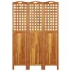 3-Panel Room Divider 47.8"x0.8"x70.9" Solid Wood Acacia - Brown