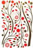 Abstract Flower - Wall Decals Stickers Appliques Home Dcor - HEMU-JM-7156