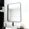 24 x 32 Inch Bathroom Mirror Black Aluminum Frame - as Pic