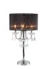 29.5"H BLACK/CHROME CRYSTAL INSPIRED TABLE LAMP (1PC/CTN) (1.58/9.10) - as Pic