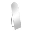 White 65x22 inch metal arch stand full length mirror - as Pic