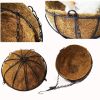 Planter Hangers Flower Plant Pot Metal Hanging Flower Basket with Coconut Coir Liner - 10 inch