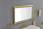 48 in. W x30 in. H Oversized Rectangular Framed LED Mirror Anti-Fog Dimmable Wall Mount Bathroom Vanity Mirror - as Pic