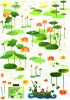 Attractive Lotus - Wall Decals Stickers Appliques Home Dcor - HEMU-XY-8025