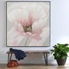 Hand Painted Oil Painting Pink flower Rosebush On Canvas Living Room Hallway Bedroom Luxurious Decorative Painting - 80x80cm - 01