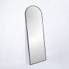 65 x 22 In Matel Arch Stand full-length mirror - black