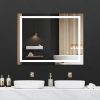 28'*36' LED Lighted Bathroom Wall Mounted Mirror with High Lumen+Anti-Fog Separately Control+Dimmer Function - White