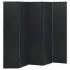 5-Panel Room Dividers 2 pcs Black 78.7"x70.9" Steel - Black