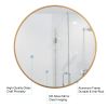 24" Wall Circle Mirror Large Round Gold Farmhouse Circular Mirror for Wall Decor Big Bathroom Make Up Vanity Mirror Entryway Mirror - as pic