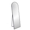 63 x 22 In Arch Stand full-length mirror - black