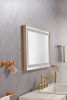 36*24 LED Lighted Bathroom Wall Mounted Mirror with High Lumen+Anti-Fog Separately Control - Gold