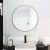 24" Large Round Black Circular Mirror - as Pic