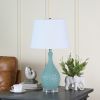 28" Teal Telli Pebble Mid-Century Resin Table Lamp - as Pic