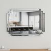 Large Wall-Mounted Silver Decorative Rectangular Wall Mirror for Home, Living Room, Bedroom, Entryway (clear HD mirror) - as Pic