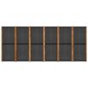 6-Panel Room Divider Black 165.4"x70.9" - Black