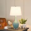 28" Teal Telli Pebble Mid-Century Resin Table Lamp - as Pic