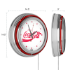 Enjoy Coke White Neon Clock - Two Neon Rings - Coca-Cola