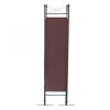 4-Panel Metal Folding Room Divider, 5.94Ft Freestanding Room Screen Partition Privacy Display for Bedroom, Living Room, Office - Brown