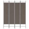 4-Panel Room Divider Anthracite 63"x86.6" Fabric - Anthracite