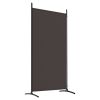 2-Panel Room Divider Brown 68.9"x70.9" Fabric - Brown