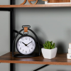 Stratton Home Décor Black Metal Tabletop Clock - Stratton Home Decor