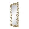 61" x 31" Full Length Mirror with Golden Leaf Accents, Floor Miiror for Living Room Bedroom - as Pic