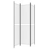 3-Panel Room Divider White 59.1"x78.7" Fabric - White