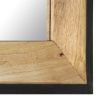 Mirror 19.7"x19.7" Solid Mango Wood - Brown