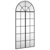 Wall Mirror Black 23.6"x51.2" Arch Iron - Black