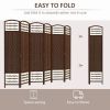 Folding Room Divider Portable Privacy Screen Room Partition - Brown - Style B