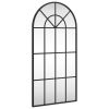 Wall Mirror Black 15.7"x31.5" Arch Iron - Black