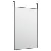 Door Mirror Black 19.7"x31.5" Glass and Aluminum - Black