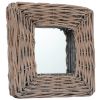 Mirrors 3 pcs 5.9"x5.9" Wicker - Brown