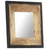 Mirror 19.7"x19.7" Solid Mango Wood - Brown