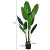 5.3 Feet Artificial Decorative Tropical Indoor-Outdoor Tree - Green